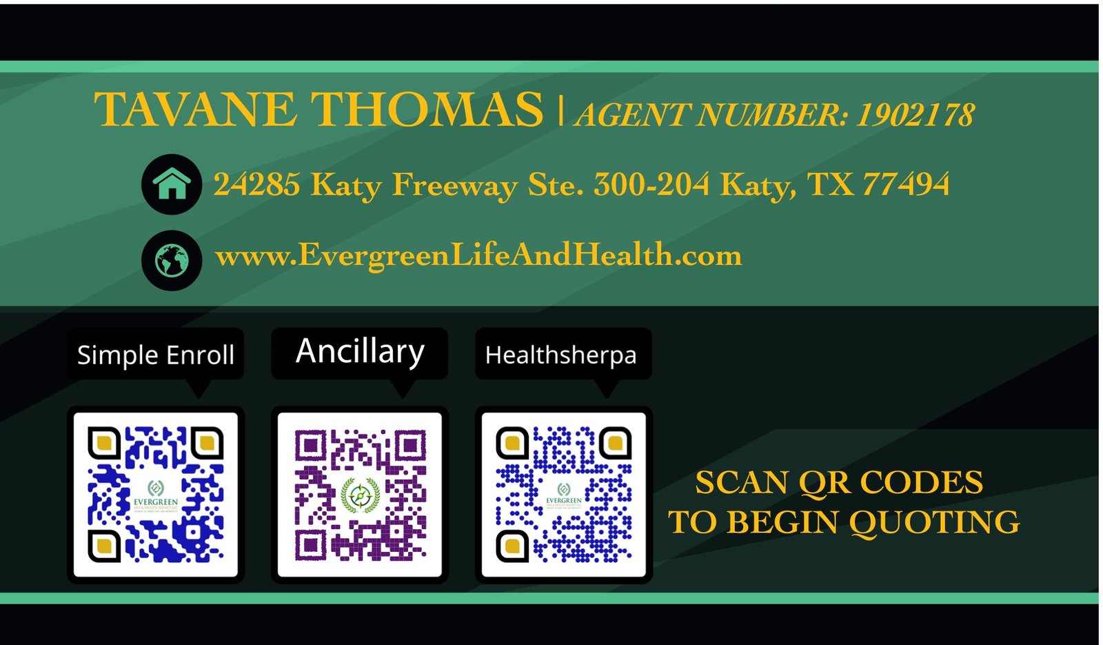 ELHA LLC business card design